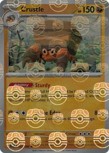 Crustle⁣ - Black Bolt: Master Ball Foil (Uncommon)⁣ [052] English / Near Mint / Reverse-Holo Normal