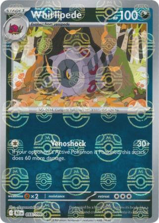 Whirlipede⁣ - Black Bolt: Master Ball Foil (Common)⁣ [055] English / Near Mint / Reverse-Holo Normal