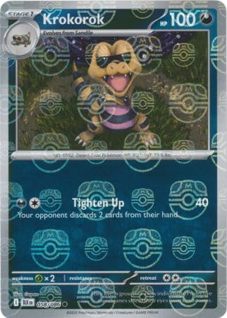 Krokorok⁣ - Black Bolt: Master Ball Foil (Common)⁣ [058] English / Near Mint / Reverse-Holo Normal