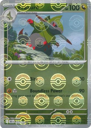Fraxure⁣ - Black Bolt: Poké Ball Foil (Common)⁣ [069] English / Near Mint / Reverse-Holo Normal