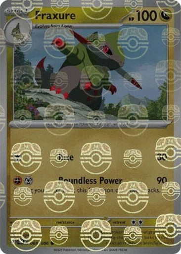 Fraxure⁣ - Black Bolt: Master Ball Foil (Common)⁣ [069] English / Near Mint / Reverse-Holo Normal