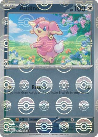 Audino⁣ - Black Bolt: Poké Ball Foil (Common)⁣ [074] English / Near Mint / Reverse-Holo Normal