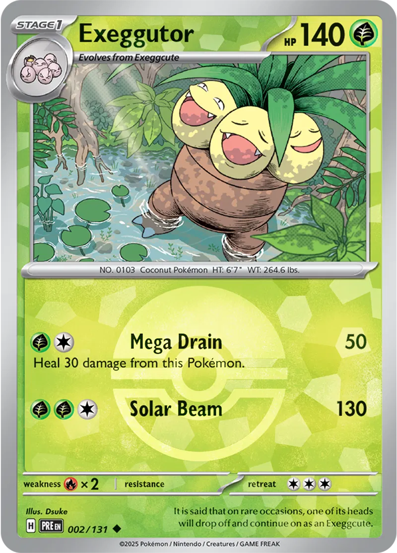 Exeggutor - Prismatic Evolutions: Poke Ball Foil (Uncommon) [002] Kortspil