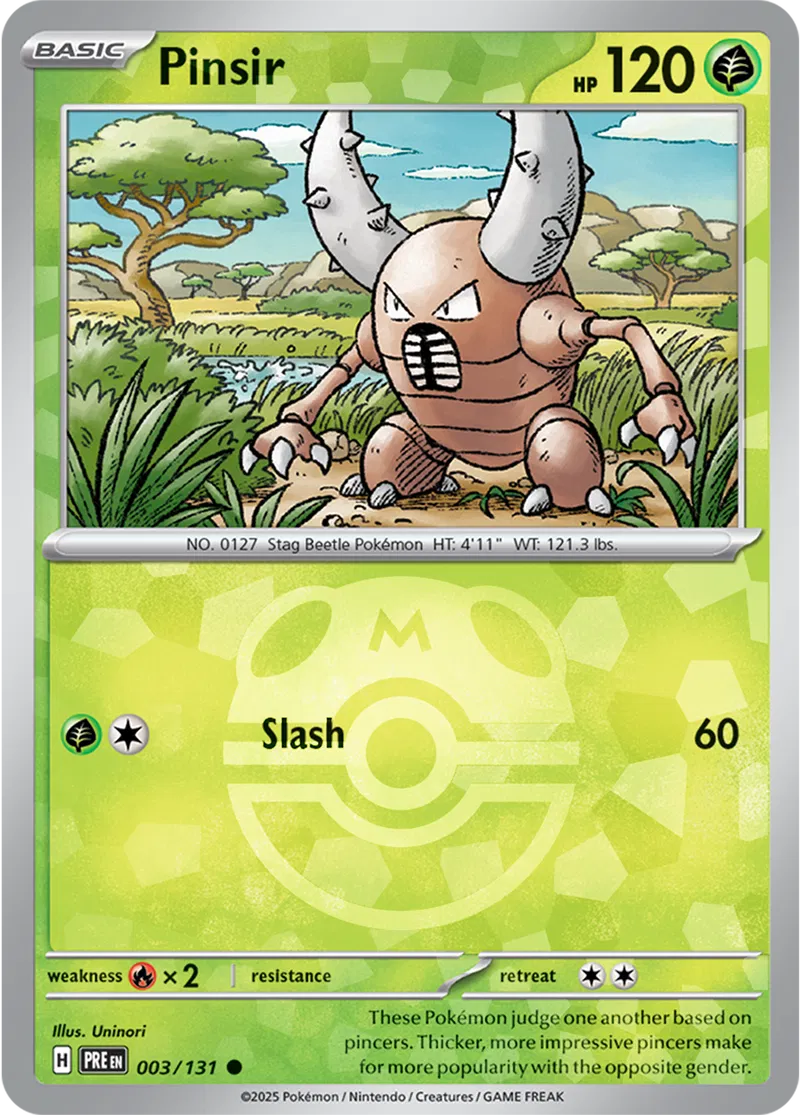 Pinsir - Prismatic Evolutions: Master Ball Foil (Common) [003] Kortspil