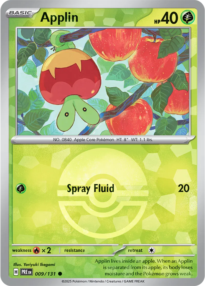 Applin - Prismatic Evolutions: Poké Ball Foil (Common) [009] Kortspil