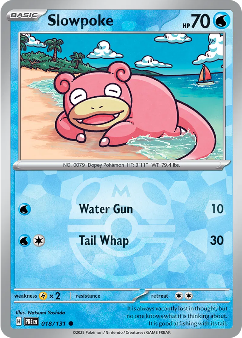 Slowpoke - Prismatic Evolutions: Master Ball Foil (Common) [018] Kortspil