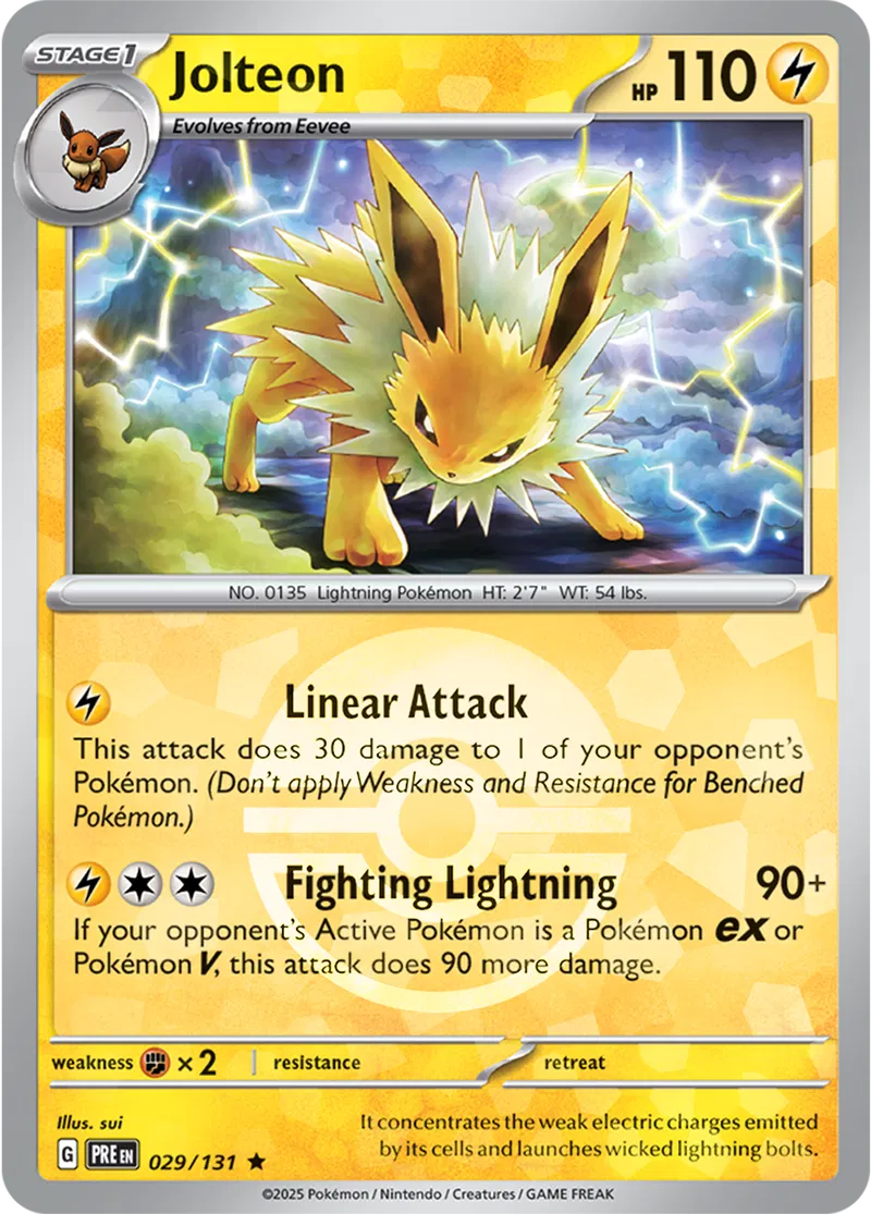 Jolteon - Prismatic Evolutions: Poké Ball Foil (Rare) [029] Kortspil