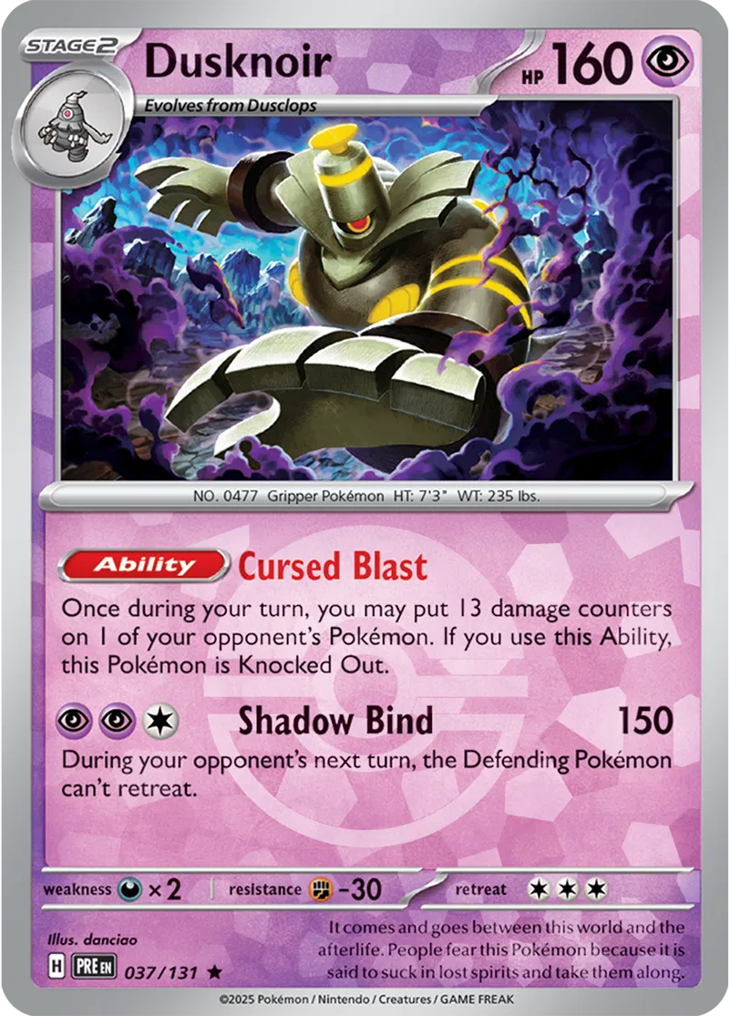 Dusknoir - Prismatic Evolutions: Poké Ball Foil (Rare) [037] Kortspil