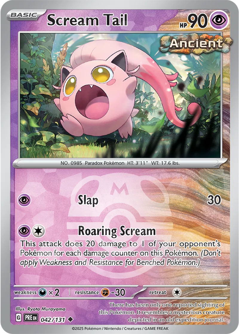 Scream Tail - Prismatic Evolutions: Master Ball Foil (Uncommon) [042] Kortspil