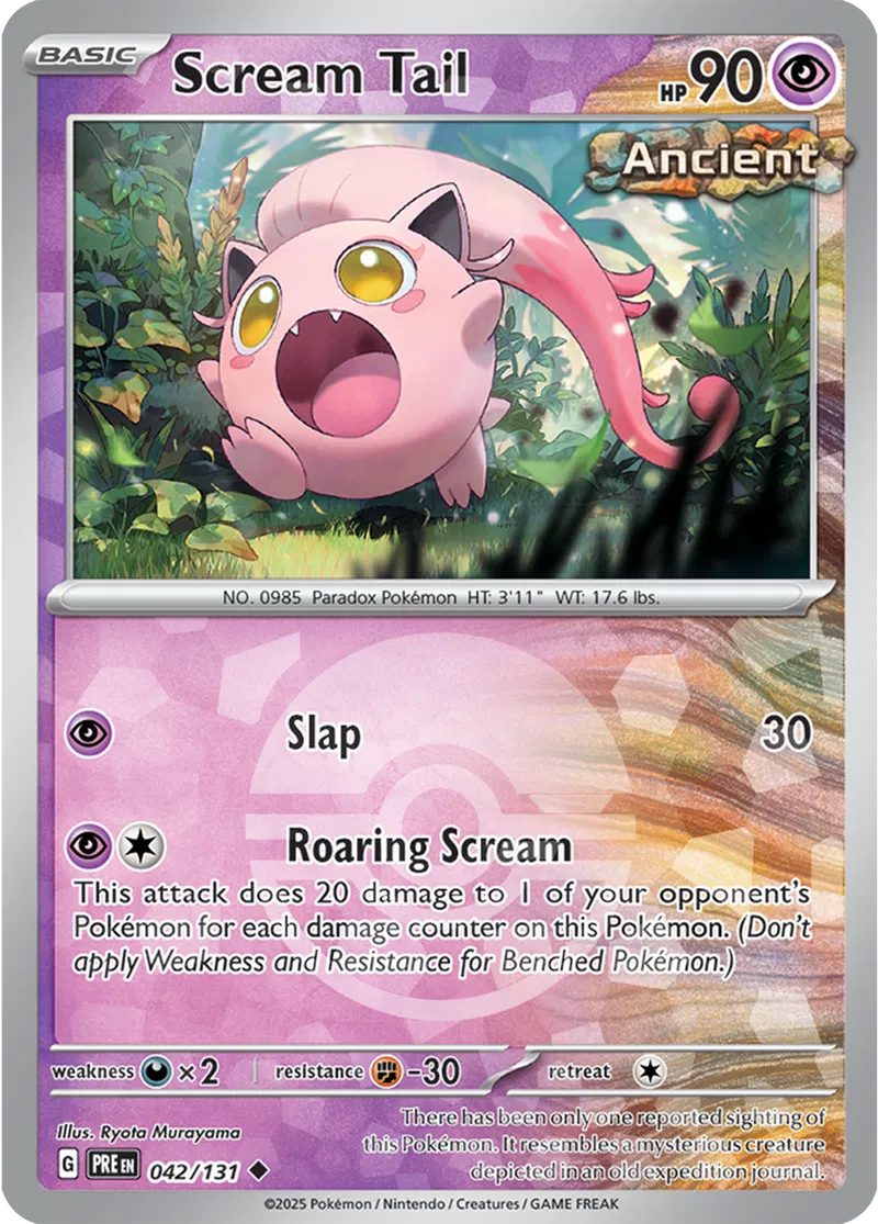Scream Tail - Prismatic Evolutions: Poké Ball Foil (Uncommon) [042] Kortspil