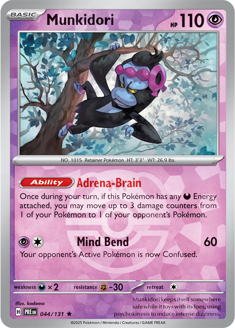 Munkidori - Prismatic Evolutions: Master Ball Foil (Rare) [044] Kortspil