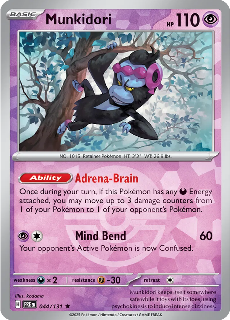 Munkidori - Prismatic Evolutions: Poké Ball Foil (Rare) [044] Kortspil