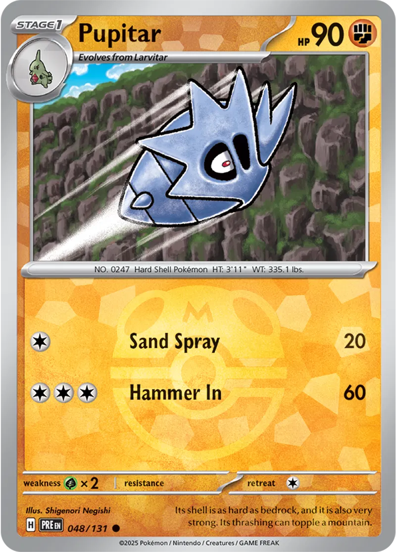 Pupitar - Prismatic Evolutions: Master Ball Foil (Common) [048] Kortspil