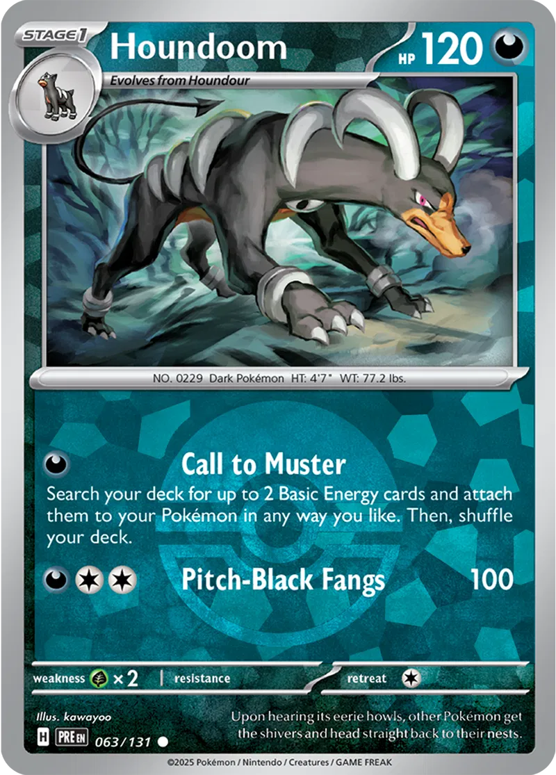 Houndoom - Prismatic Evolutions: Poké Ball Foil (Common) [063] Kortspil
