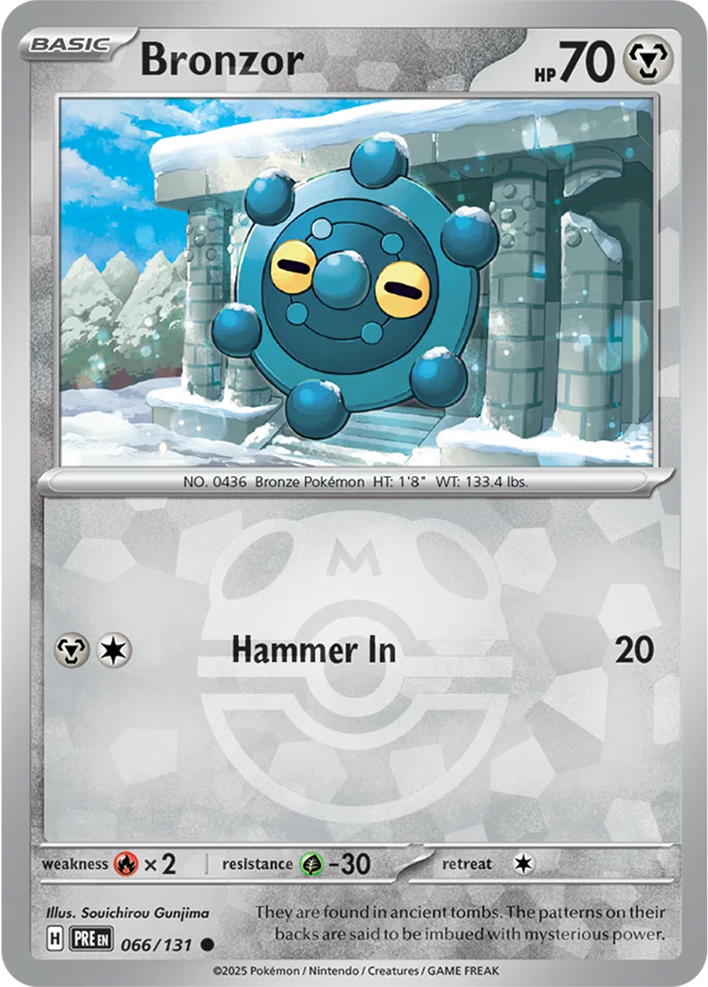 Bronzor - Prismatic Evolutions: Master Ball Foil (Common) [066] Kortspil