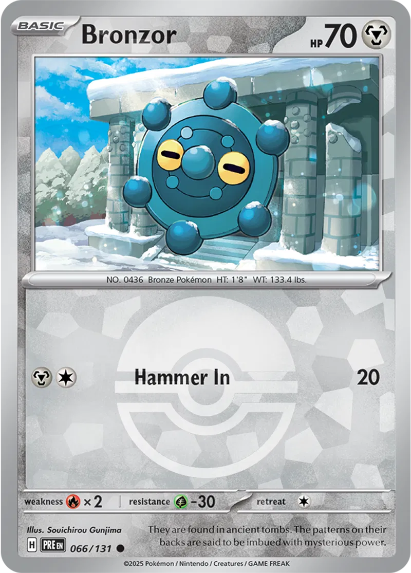 Bronzor - Prismatic Evolutions: Poké Ball Foil (Common) [066] Kortspil