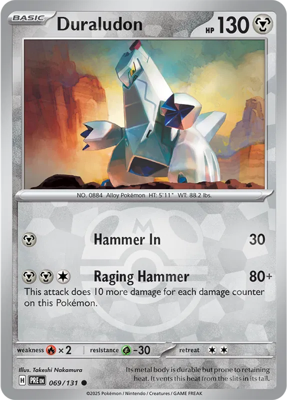 Duraludon - Prismatic Evolutions: Master Ball Foil (Common) [069] Kortspil