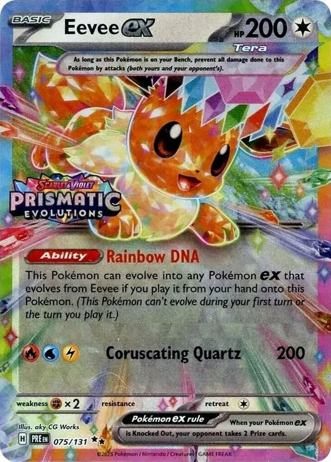 Eevee ex - Prismatic Evolutions (Set Stamp) [075] Kortspil