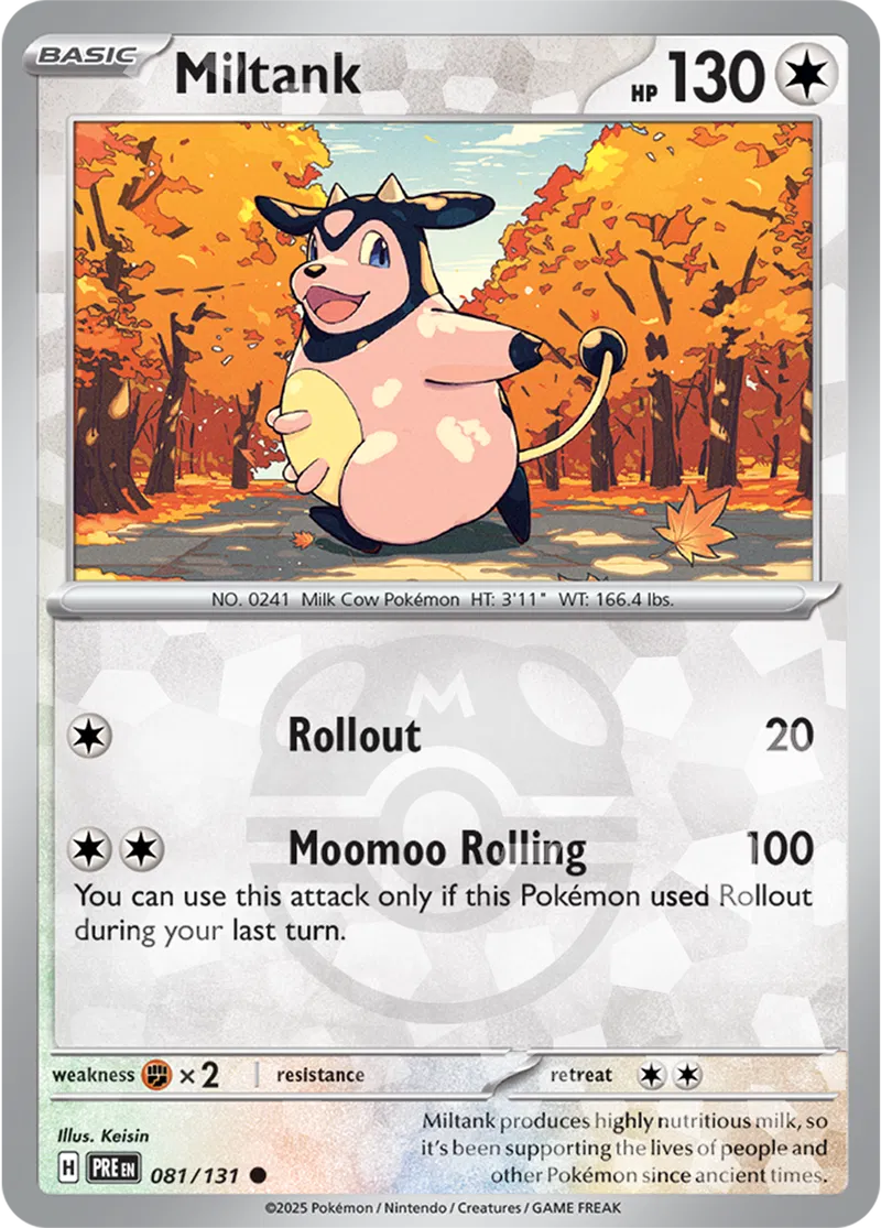 Miltank - Prismatic Evolutions: Master Ball Foil (Common) [081] Kortspil