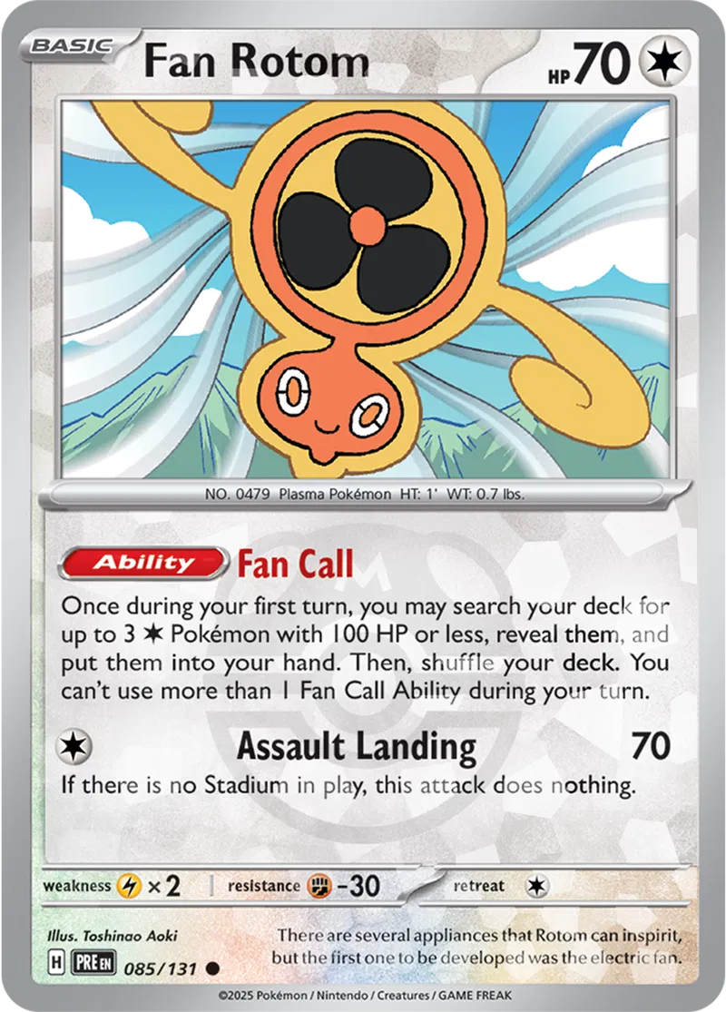 Fan Rotom - Prismatic Evolutions: Master Ball Foil (Common) [085] Kortspil