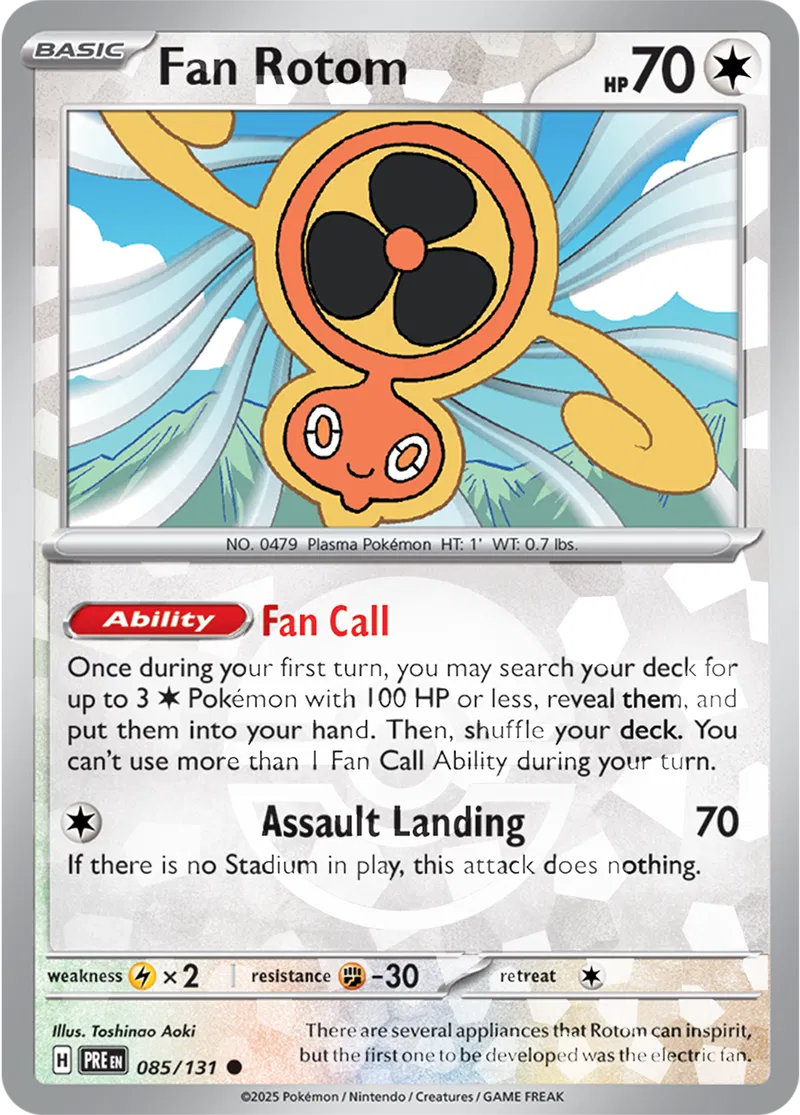 Fan Rotom - Prismatic Evolutions: Poké Ball Foil (Common) [085] Kortspil