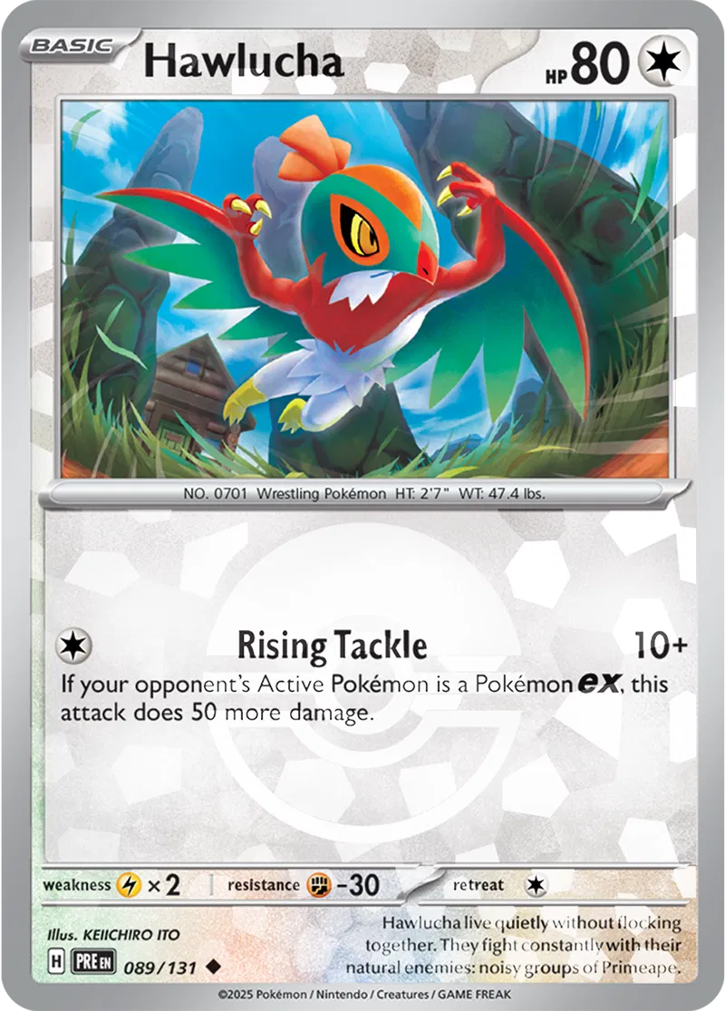 Hawlucha - Prismatic Evolutions: Poké Ball Foil (Uncommon) [089] Kortspil