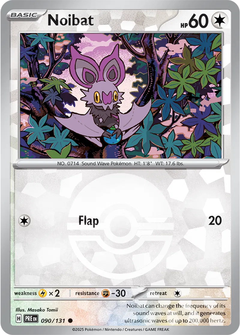 Noibat - Prismatic Evolutions: Poké Ball Foil (Common) [090] Kortspil