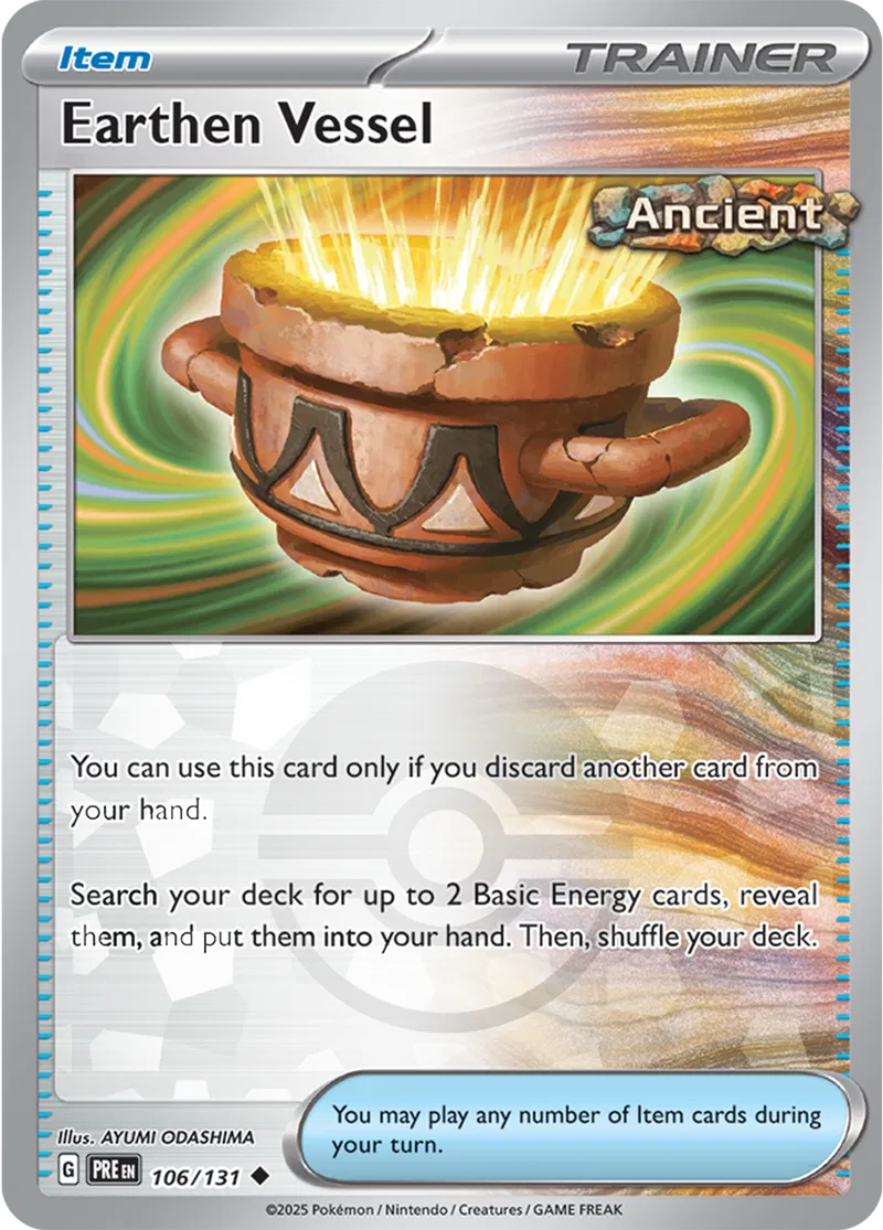 Earthen Vessel - Prismatic Evolutions: Poké Ball Foil (Uncommon) [106] Kortspil