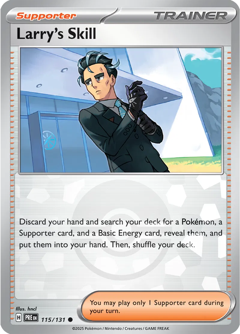 Larry's Skill - Prismatic Evolutions: Poké Ball Foil (Common) [115] Kortspil