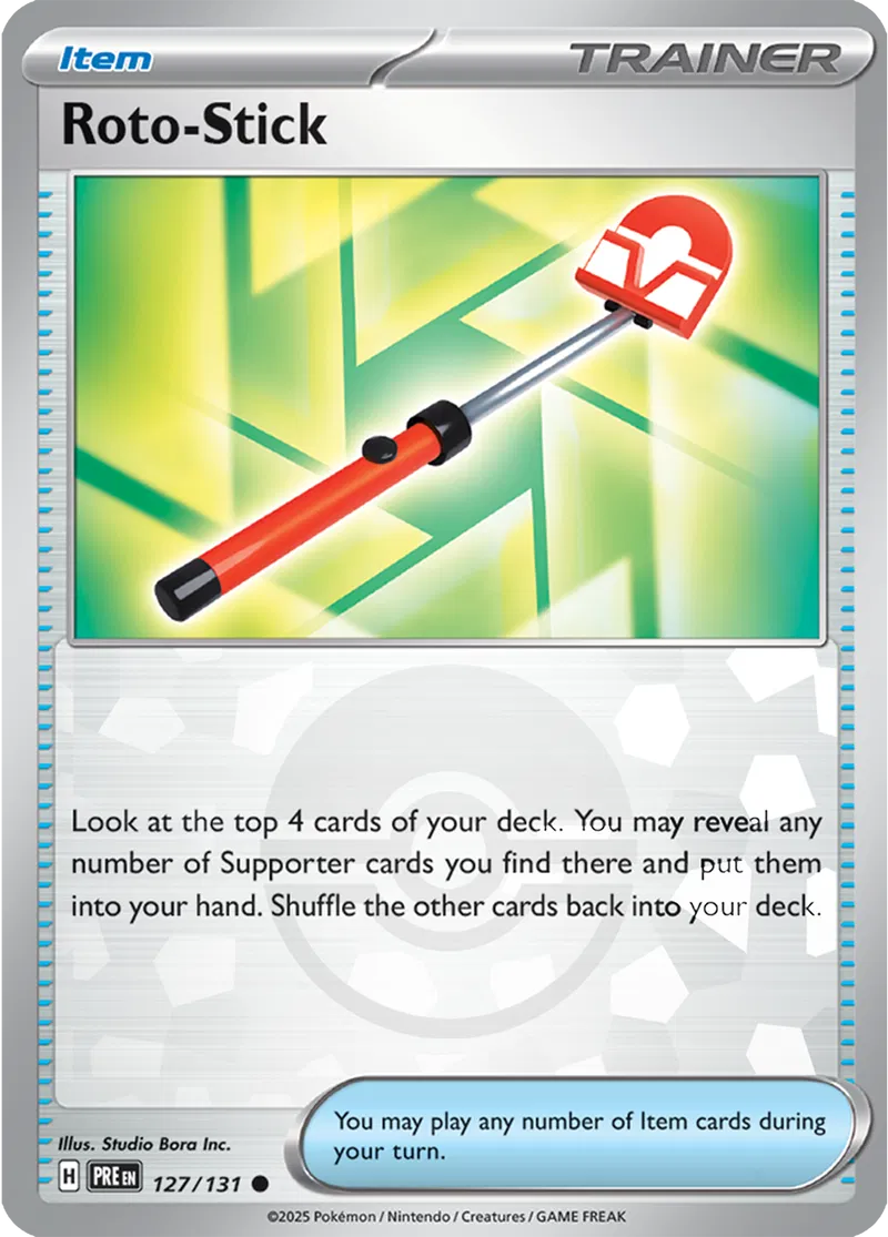 Roto-Stick - Prismatic Evolutions: Poké Ball Foil (Common) [127] Kortspil