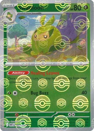 Swadloon⁣ - White Flare: Poké Ball Foil⁣ (Common)⁣ [002] English / Near Mint / Reverse-Holo Normal