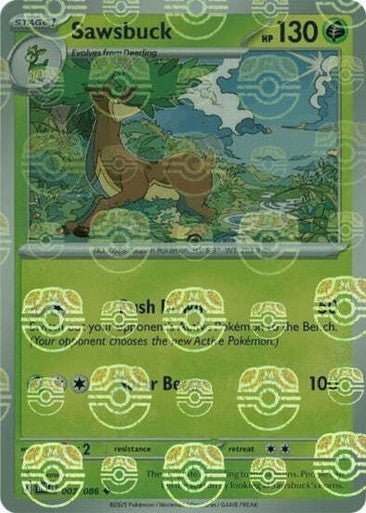 Sawsbuck⁣ - White Flare: Additionals⁣ (Uncommon)⁣ [007] English / Near Mint / Reverse-Holo Normal