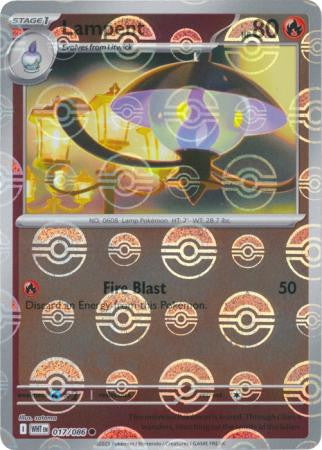 Lampent⁣ - White Flare: Poké Ball Foil⁣ (Common)⁣ [017] English / Near Mint / Reverse-Holo Normal