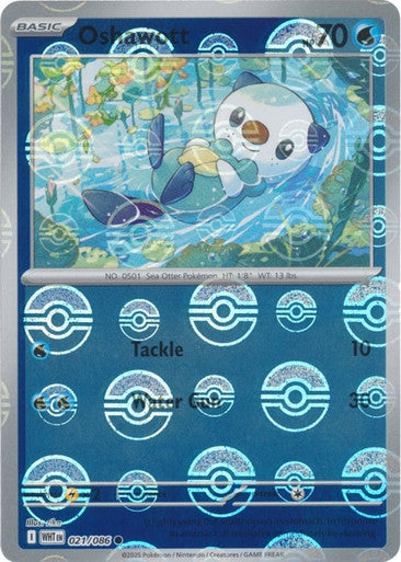 Oshawott⁣ - White Flare: Poké Ball Foil⁣ (Common)⁣ [021]