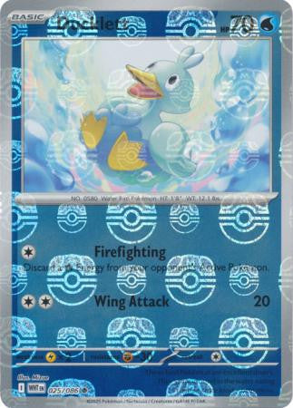 Ducklett⁣ - White Flare: Additionals⁣ (Common)⁣ [025] English / Near Mint / Reverse-Holo Normal