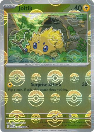 Joltik⁣ - White Flare: Poké Ball Foil⁣ (Common)⁣ [033] English / Near Mint / Reverse-Holo Normal