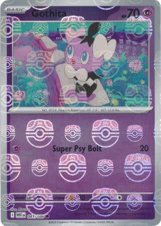 Gothita⁣ - White Flare: Additionals⁣ (Common)⁣ [041] English / Near Mint / Reverse-Holo Normal