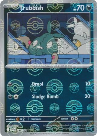 Trubbish⁣ - White Flare: Poké Ball Foil⁣ (Common)⁣ [059] English / Near Mint / Reverse-Holo Normal