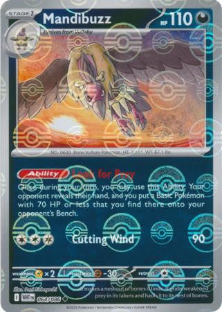 Mandibuzz⁣ - White Flare: Poké Ball Foil⁣ (Uncommon)⁣ [064] English / Near Mint / Reverse-Holo Normal