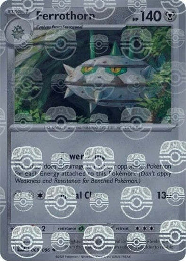 Ferrothorn⁣ - White Flare: Additionals⁣ (Uncommon)⁣ [069] English / Near Mint / Reverse-Holo Normal