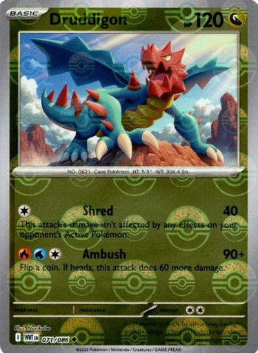 Druddigon⁣ - White Flare: Poké Ball Foil⁣ (Uncommon)⁣ [071] English / Near Mint / Reverse-Holo Normal