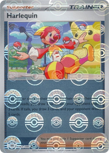 Harlequin⁣ - White Flare: Poké Ball Foil⁣ (Uncommon)⁣ [083] English / Near Mint / Reverse-Holo Normal