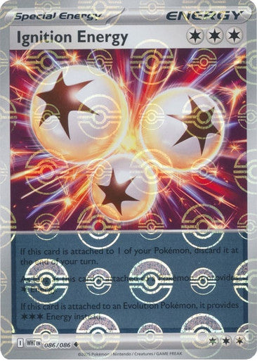 Ignition Energy⁣ - White Flare: Poké Ball Foil⁣ (Uncommon)⁣ [086] English / Near Mint / Reverse-Holo Normal